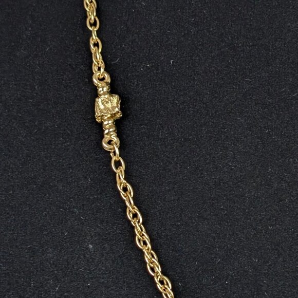 V. Block-Accented Rope Chain Necklace - Picture 3 of 5